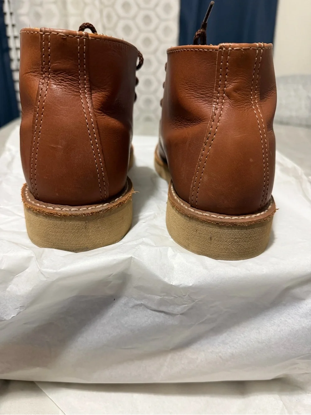 Men's Tan Leather Red Wings